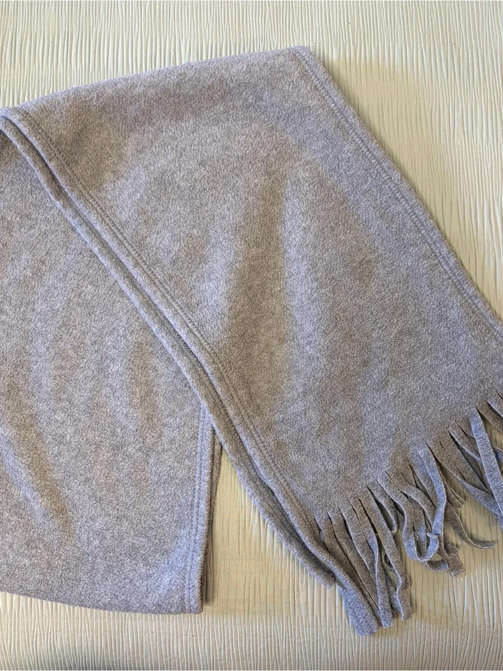 Gray Scarf with Fringe